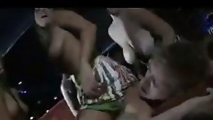 Stripper gets mauled by sexy party sluts