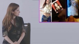 Anna Kendrick reacting to cum tribute videos