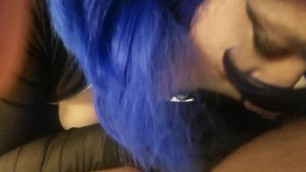SophieCDBoy givng me blowjob for an oral creampie