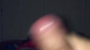 Femboy masturbates uncut small dick