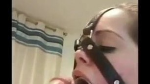 Gagged Facefuck for a Beauty
