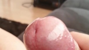 Penis Uncut Foreskin Masturbation close up