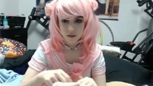 Lana Rain Pink cute pink school uniform masturbation FULL VID