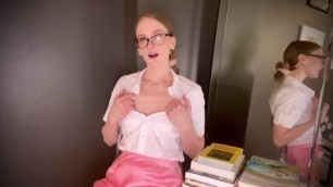 Librarian Catches you Jerking off Femdom JOI