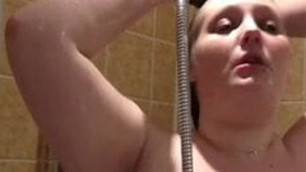 Chubby teen naked in the shower